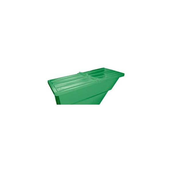 Hinged Lid for 5/8 Cu. Yd., Plastic Self-Dumping Hopper, Green